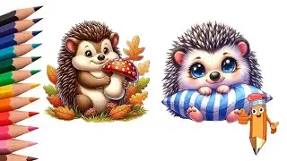 Learn to Draw ADORABLE Hedgehogs in 5 Minutes!