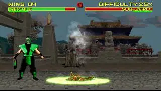 Mortal Kombat 1 (mugen) Reptile Gameplay Playthrough