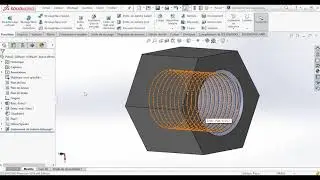 Tutorial SolidWorks :How to draw nut with internal thread in solidworks 2022