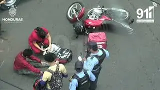 Colisión de dos motocicletas en bulevar Morazán Tegucigalpa.