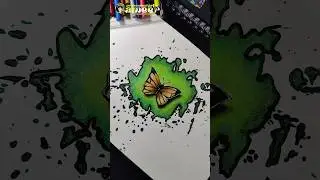 🔥🤯 butterfly colour drawing 😀 #ameerartist #trending #shorts
