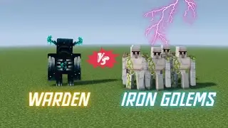 WARDEN VS ALL THUNDER GOLEM ⚡🔥| Minecraft Mob Battle #minecraft #memes