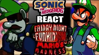 Sonic Characters react to VS FNF VS Mario’s Madness Week // FNF // GCRV // PART 3