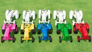 PAINTING WHITE MINI PORSCHE DIESEL TRACTORS