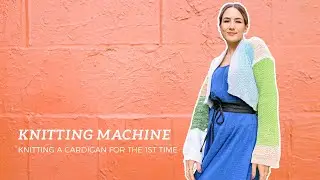 Trying out my 60s KNITTING MACHINE to knit a cropped CARDIGAN (oh boy) - THISISKACHI DIY
