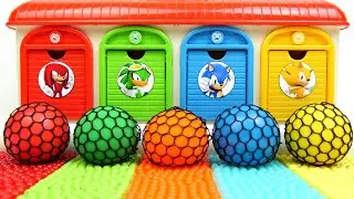 Satisfying Garage ASMR | Making Funny Super Sonic Doors FROM MakeUp Inboxing 6 Color Candy Sond ASMR