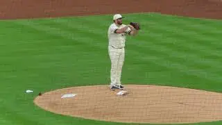 Lance Lynn Throws the first pitch of the Field of Dreams game