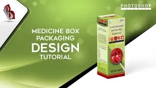 Medicine Box Packaging Design  Photoshop Tutorial
