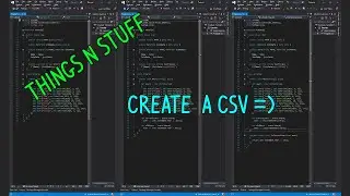 Things n Stuff: C# - Files: Creating a CSV 