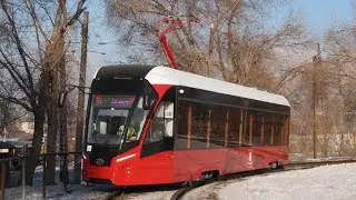 Поездка на трамвае 71-911ЕМ (ЛЬВЁНОК) (борт 243) (2024 г.в) маршрут 2 Г. Новотроицк