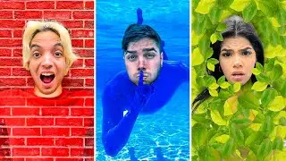 JUGAMOS a las ESCONDIDAS con CAMUFLAJE de UN SOLO COLOR !!