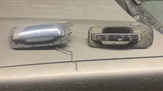 Сломалась передняя левая ручка под замок на Ниссан х-трейл Т-30 переделка задней ручки