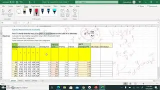 How to calculate the average, uncertainty,  max and min values using excel-P1