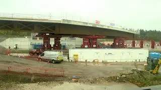 HS2 A446 bridge move timelapse