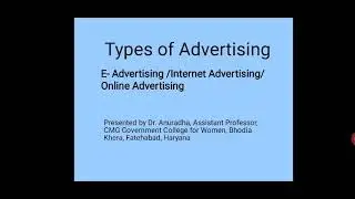 Types of Advertising Internet Advertising
