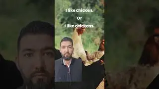 English grammar: I like chicken or chickens? #americanenglish #english #grammar