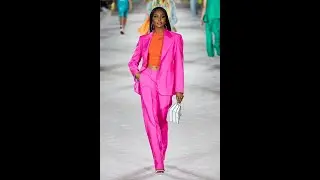 Naomi Campbell walks for Versace