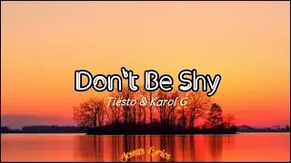 Don't Be Shy - Tiësto & Karol G (Lyrics)