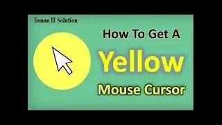 How To Get A Yellow Circle Around Your Mouse Cursor || Usman IT Solution ||