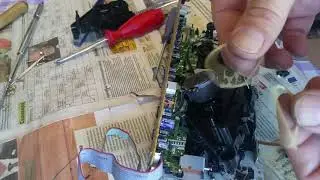 Replacing the tape belts of the Panasonic AK-45 music center. No. 12