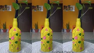 DIY Bottle craft for home decor / DIy bottle art /#homedecor #diy