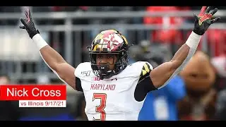 Nick Cross (Safety Maryland) vs Illinois 9/17/21