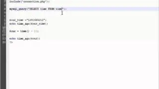 PHP Tutorial (Time Ago Part 3)