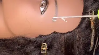 How to do a braid with a latch hook! #viral #shorts #braids #hair #crochet  #natalienunn