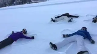 Snowboarders in the snow