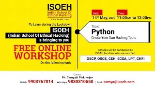 ISOEH - Live Stream Workshop on Python: Create Your Own Hacking Tools