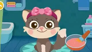 Little kitty Skin Care and Makeup! Amazing Cartoon for Kids! Little Panda's Pet Salon Gameplay Video
