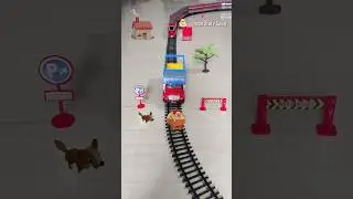 A Woman Lorry Driver parked her truck near the track and the train is approaching fast