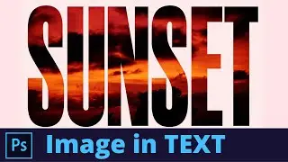 How to put Image in text in photoshop | Image in text effext Photoshop tutorial | photoshop videos