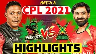 CPL 2021 Highlights | St Kitts and Nevis Patriots vs Guyana Amazon Warriors, 8th Match Highlights