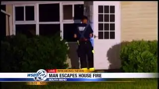 Man burned, cat killed in South Bend house fire