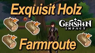 💪Genshin Impact - Guide: Exquisit Holz in Mondstadt Farmen (Farmroute 100x Exquisit Holz in 3 Min)💪