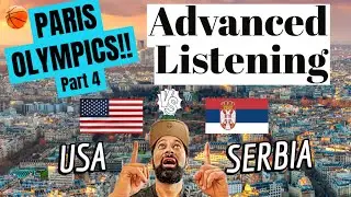 🇫🇷 Advanced English Listening: Postgame Analysis of USA vs. Serbia 🏀🔍 | Olympic Basketball Breakdown
