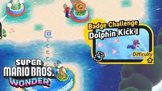 SUPER MARIO BROS. WONDER - How to complete DOLPHIN KICK I Level 100% 🌟🌟 - Yuzu PC Max Settings