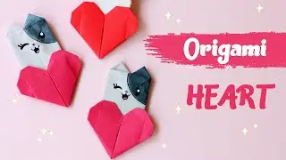 Origami heart for cat lovers