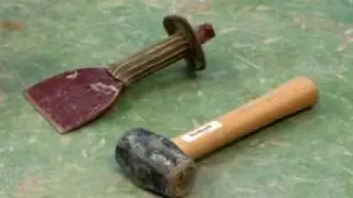 Cutting a Brick with hHand Tools