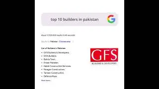 GFS Builders & Developers: #1 in Top 10 Builders of Pakistan! 