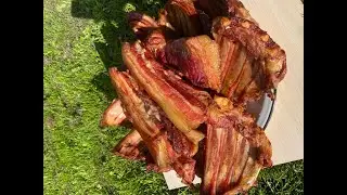 Ребра свиные горячего копчения (быстро)