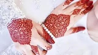 simple Arabic mehandi design 2024 modern and unique red henna design