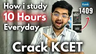 How to study 10 Hours everyday? Crack KCET 2026 | KCET Tricks and strategies 