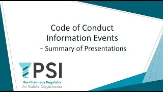 Code of Conduct for Pharmacists: Concepts of the Code and experiences of those working with the Code