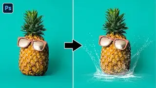 How to Create a Water Splash Effect | Pineapple Water Splash Technique