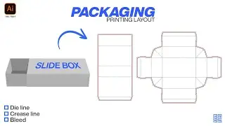 Slide Box Packaging | Printing Layout | Adobe illustrator in HINDI / हिंदी में