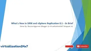 What’s New in SRM and vSphere Replication 8.1 – In Brief