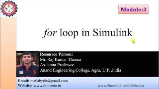 How to use for loop in Simulink
