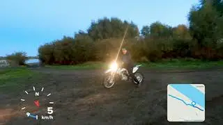 Bike ride. Oka river. Video 5
